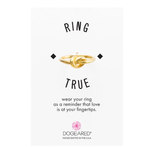 dogeared // gold-plated love knot ring - Picture 2 of 5